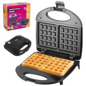 Sanduicheira Waffle Oster com chapas removíveis antiaderentes para waffles e sanduíches