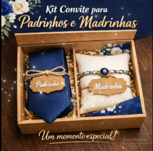 Caixa personalizada em mdf padrinhos e madrinhas